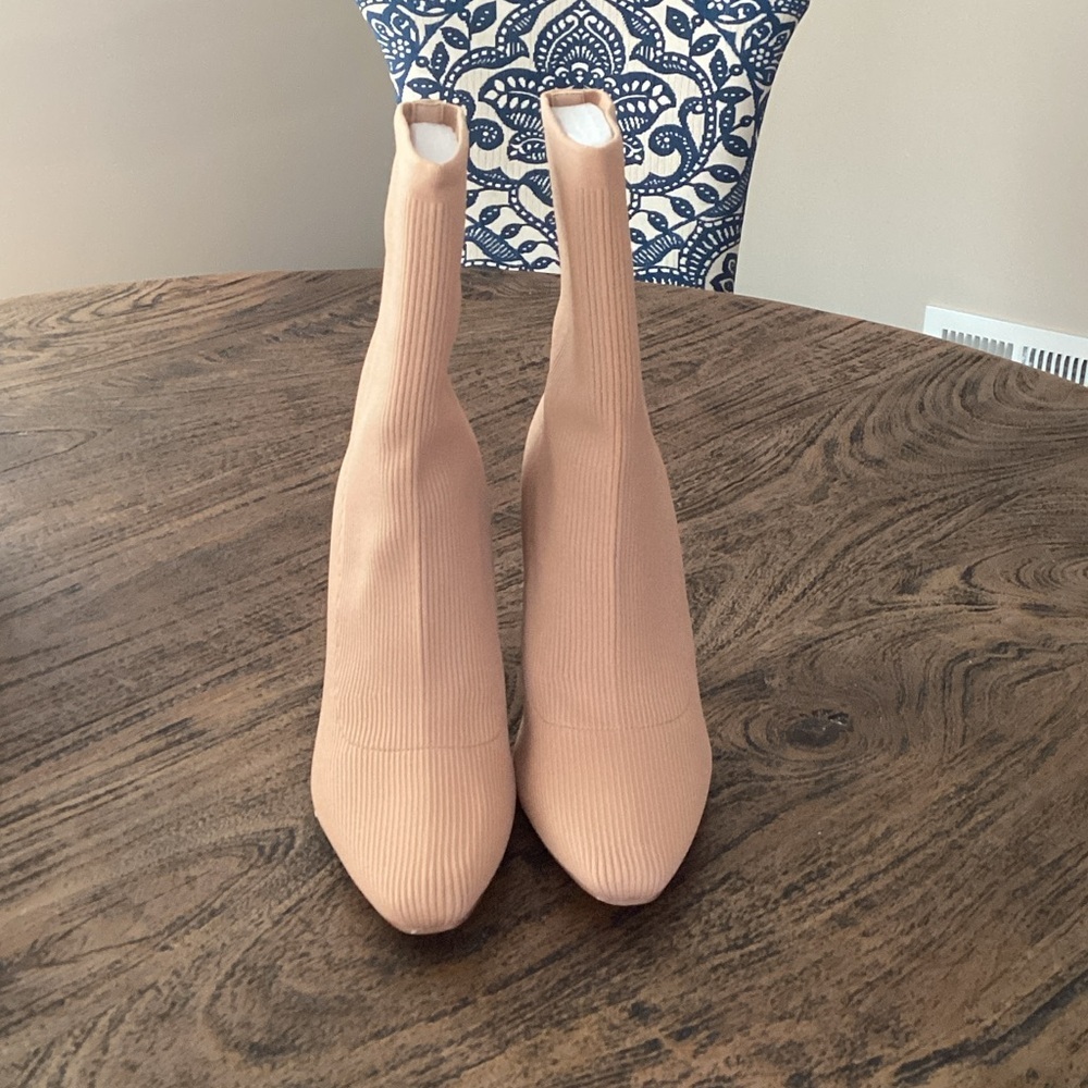 Journee Collection Tan Heeled Sock Boots